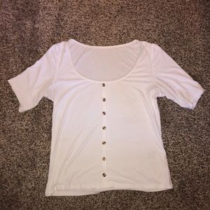 White button up top